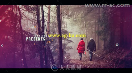 美丽优雅的光晕照片展示幻灯片相册动画AE模板 Videohive Futuristic Slideshow 19的图片3