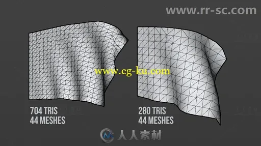 简单易于使用动画旗帜标志室外道具3D模型Unity游戏素材资源的图片4