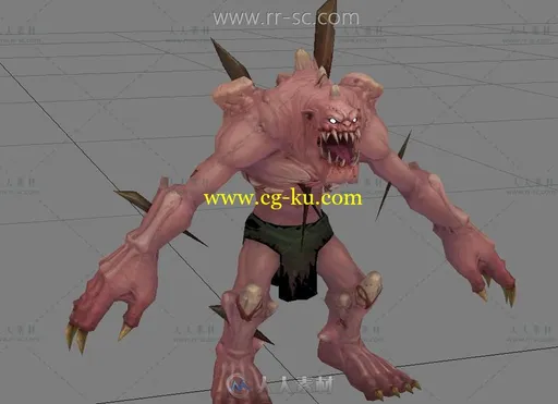 凶猛的怪兽3D模型的图片1