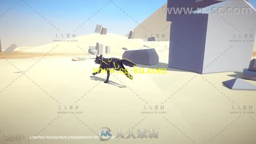 美丽的多彩艺术狼动物角色3D模型Unity游戏素材资源的图片4