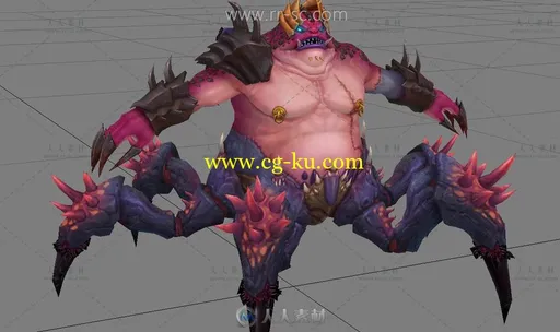 魔幻蛛魔怪物3D模型的图片1