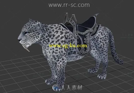 精美的黑豹坐骑3D模型的图片1