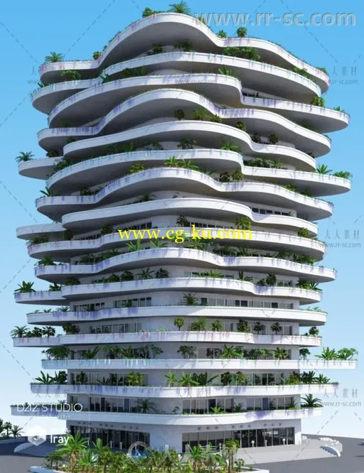 现代悠然的自然生态建筑3D模型合辑的图片1