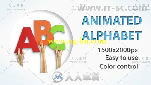 创意简单手持纸张文字字母展示动画AE模板 Videohive Paper Alphabet 20470581的图片1