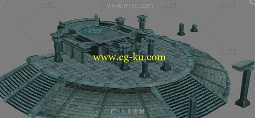 魔幻游戏中露台场景3D模型的图片1