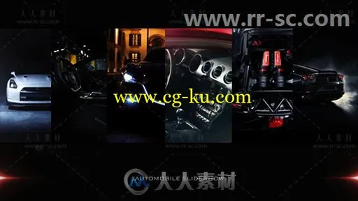 现代酷炫跑车照片展示幻灯片相册动画AE模板 Videohive Car Slideshow 9811496的图片1