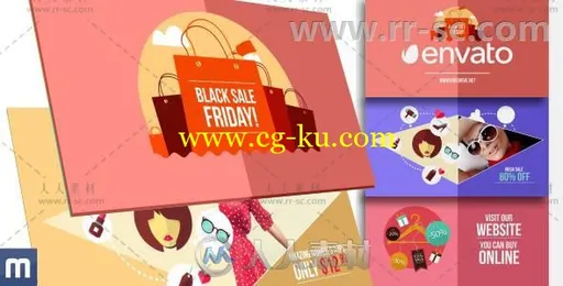 时尚黑色星期五网上产品展示促销视频包装AE模板 Videohive Black Friday Sale - O的图片1