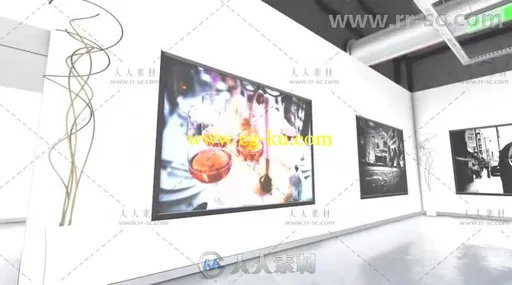 现代美术馆艺术画廊空间展示动画AE模板Videohive Modern Art Gallery 3D v2.1 159的图片10