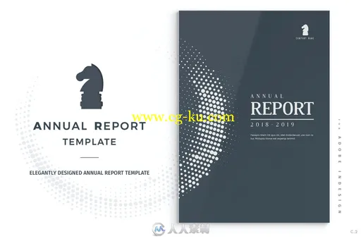 24页企业风格年度报告手册indesign排版模板的图片1