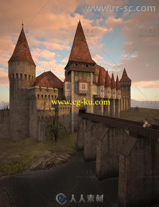 360度中世纪城堡场景环境3D模型合辑的图片1