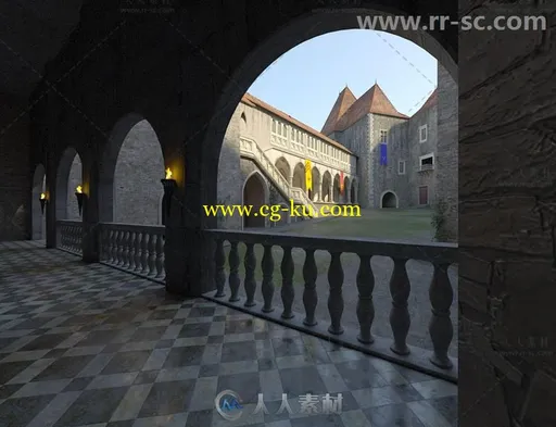 360度中世纪城堡场景环境3D模型合辑的图片10