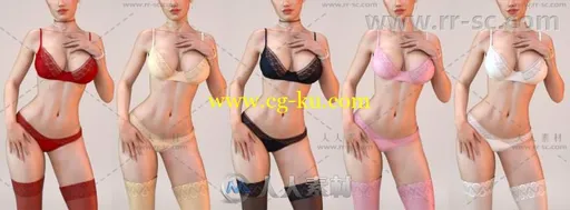 美丽性感甜蜜优雅的女性内衣3D模型合辑的图片5