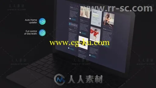 现代笔记本屏幕展示介绍企业网站视频宣传AE模板 Videohive Website Laptop Presen的图片1