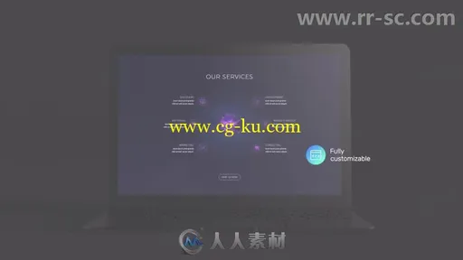 现代笔记本屏幕展示介绍企业网站视频宣传AE模板 Videohive Website Laptop Presen的图片3