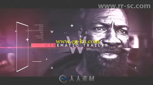 震撼科技感信号故障效果电影预告片视频包装AE模板Videohive Cinematic Traile的图片2