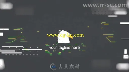 科技感数字失真信号损坏效果标志展示Logo演绎AE模板Videohive Glitch Logo Reveal的图片2