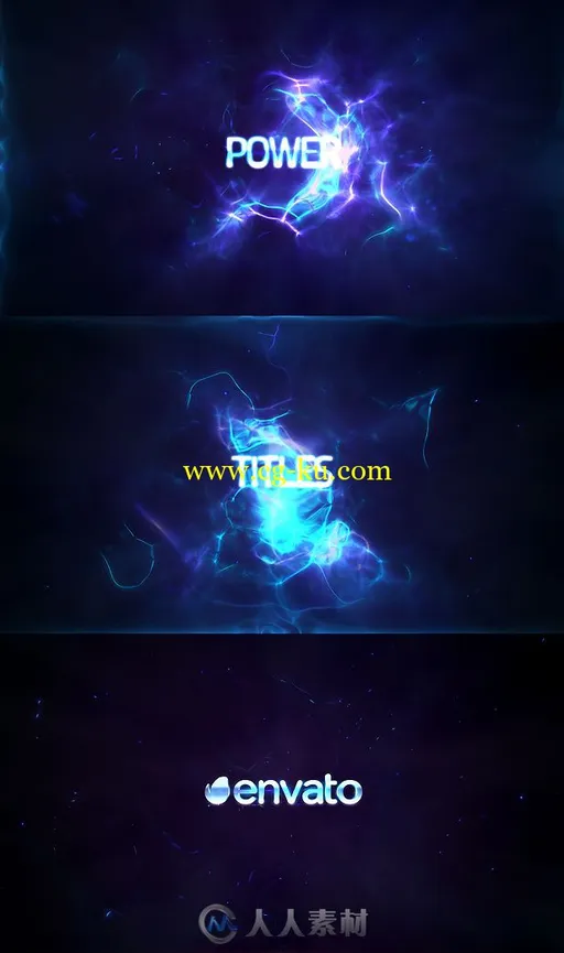 美丽史诗能量光线粒子展示标志Logo演绎AE模板Videohive Power Light Plasma Titl的图片2