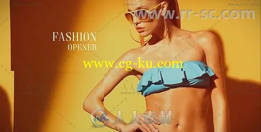 现代时尚玻璃质感人物展示幻灯片AE模板 Videohive Fashion Opener 20538517的图片1