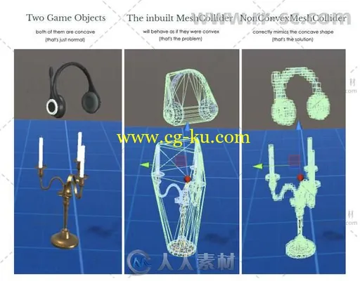 非凸型网格碰撞器物理脚本Unity游戏素材资源的图片3