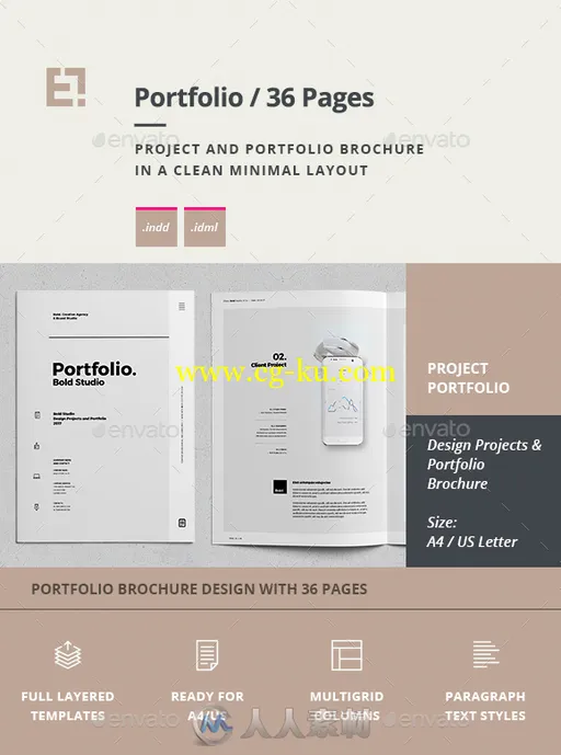 创意企业项目设计书indesign排版模板的图片1