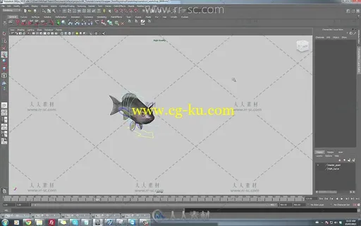 Maya创建一群游动的鱼视频教程的图片3