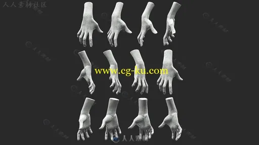 Zbrush手部模型雕刻剖析视频教程第二季 3DMOTIVE SCULPTING HAND ANATOMY IN ZBRUS的图片3