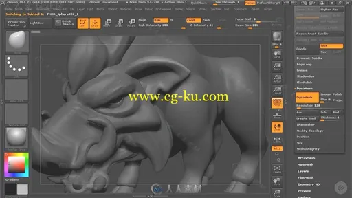 Zbrush游戏动物建模雕刻训练视频教程 PLURALSIGHT STYLIZED ANIMAL MODELING F的图片3