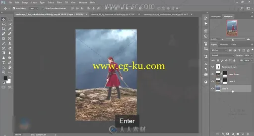 Photoshop人物抠像合成视频教程的图片1