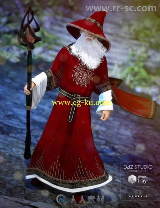 华丽的黑魔法巫师服3D模型合辑的图片2