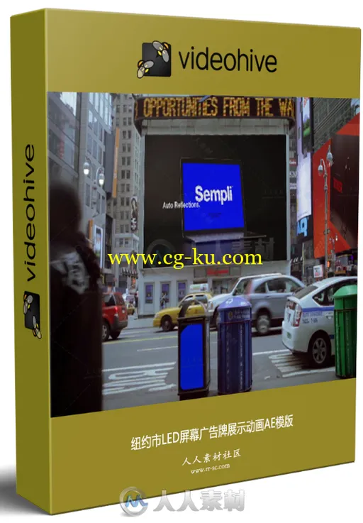 纽约市LED屏幕广告牌展示动画AE模版 Videohive New York City Billboards 19312080的图片1