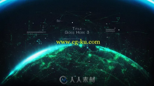 未来科技感数码数字地球地球标题展示动画AE模版 Videohive Digital Earth Title 2的图片3