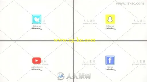 简单的三维网络社交媒体广播包片头动画AE模版 Videohive Social Media Pack 3D 19的图片4