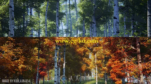 UE4中SpeedTree树木植物3D模型合辑 SPEEDTREE COLLECTION FOR UNREAL ENGINE 4的图片4