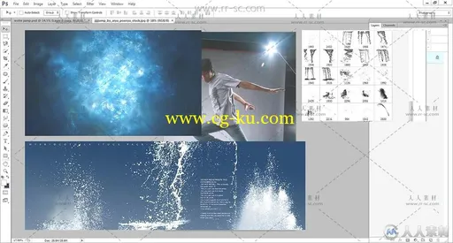 Photoshop创建人物创意水花效果视频教程的图片3