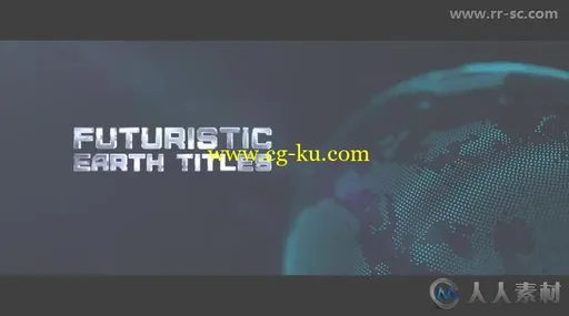 未来科技地球金属质感文字标题动画AE模版 Videohive Futuristic Earth Titles 1的图片2