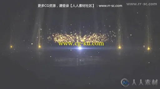 金色粒子旋转汇聚颁奖标志展示Logo演绎AE模板 Videohive Particle Logo Reveal 14的图片3