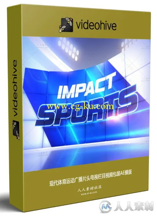 现代体育运动广播片头电视栏目视频包装AE模版 Videohive Impact Sports Motion B的图片1