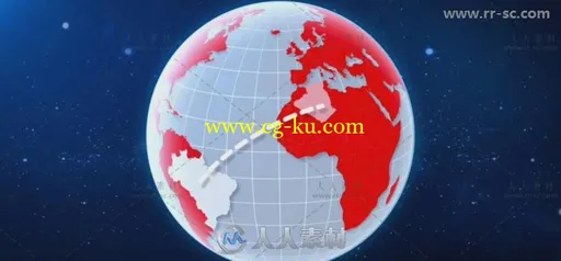 地球世界地图俯冲缩放地点展示幻灯片AE模版 Videohive World Map Earth Zoom的图片2