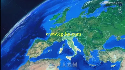 地球世界地图俯冲缩放地点展示幻灯片AE模版 Videohive World Map Earth Zoom的图片3