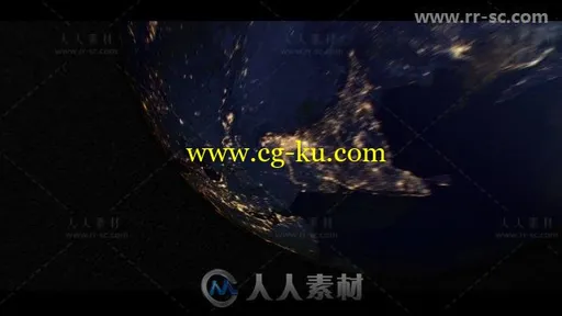 影视3D文字环绕地球优雅闪亮的金属标志展示Logo演绎AE模板 Videohive Earth Worl的图片3