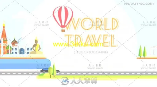 现代平面图形视频解说城市旅游介绍宣传AE模板 Videohive World Travel 20198020的图片3