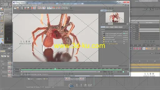 C4D异形抱脸虫建模动画完整实例制作视频教程 CMIVFX THE FACEHUGGER SERIES MODELI的图片12