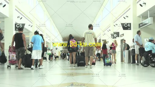 机场旅客登机下机加速延时高清实拍视频素材的图片1