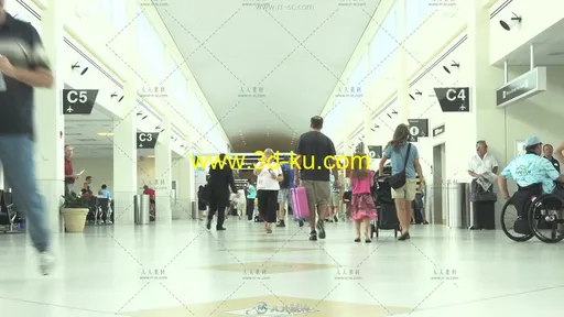 机场旅客登机下机加速延时高清实拍视频素材的图片2