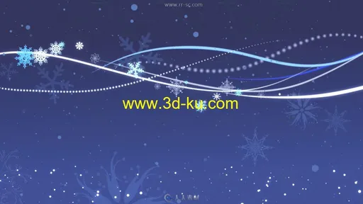 冰天雪地冬季圣诞节日雪花线条视频素材的图片2