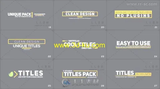 超酷独特优雅的标题排版动画假日幻灯片AE模板 Videohive Titles Animation 20675116的图片4