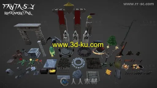 美丽的风格化的幻想环境3D模型Unity素材资源的图片1