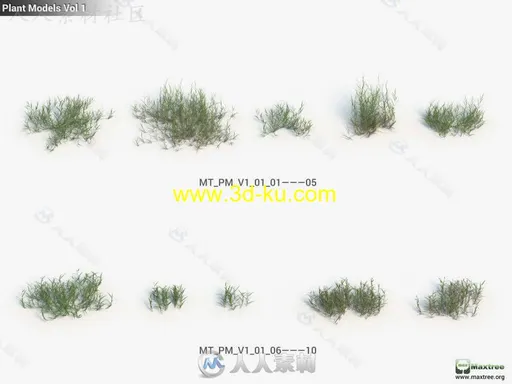 Maxtree出品树木植物3D模型Vol.1、3和4合集 MAXTREE PLANT MODELS VOL 1 3 4的图片1