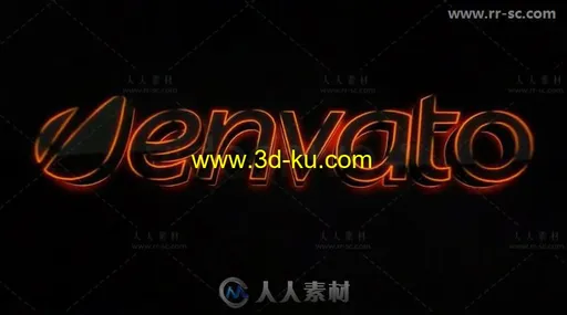 炫酷霓虹3D暗黑标志展示Logo演绎AE模板 Videohive Dark Extrusion 2256717的图片1