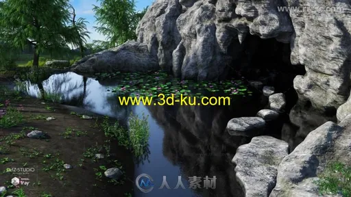 神秘的自然石窟场景环境3D模型合辑的图片3